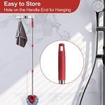 GRAREND Adjustable 4-Section Spin Mop Handle