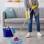 GRAREND Adjustable 4-Section Spin Mop Handle