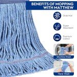 Heavy Duty Cotton Mop Head Replacement, Pack of 6