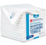 Microfiber Cleaning Cloths - White 12 Pack