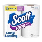 Scott 1000-Sheet Toilet Paper, 4-Roll Pack