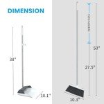 Ergonomic 50” Stand-Up Dustpan and Broom Set