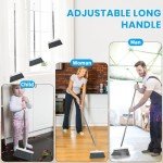 Ergonomic 50” Stand-Up Dustpan and Broom Set