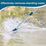 17" Rubber Squeegee Broom with 57" Handle