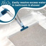 17" Rubber Squeegee Broom with 57" Handle