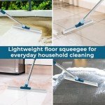 17" Rubber Squeegee Broom with 57" Handle
