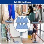 Heavy Duty Cotton Mop Head Replacement, Pack of 6