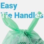 Compostable Kitchen Trash Bags with Tie Handles