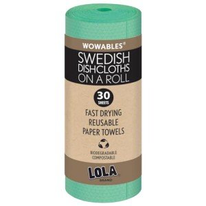 LOLA Eco-Friendly Swedish Dishcloth Roll, 30 Pack