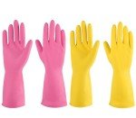 Reusable Rubber Dishwashing Gloves - 2 Pairs, Small