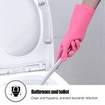 Reusable Rubber Dishwashing Gloves - 2 Pairs, Small