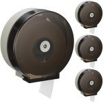 4-Pack Jumbo Toilet Paper Dispenser - Black