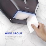 Wall-Mount Jumbo Toilet Paper Holder - Black