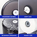 Wall-Mount Jumbo Toilet Paper Holder - Black