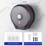 Wall-Mount Jumbo Toilet Paper Holder - Black