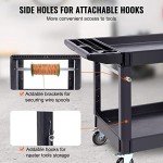 Heavy Duty Rolling Utility Cart with 2 Shelves