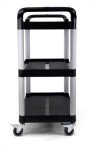 Heavy-Duty Rolling Utility Service Cart - 3 Shelves