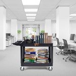 Heavy Duty Rolling Utility Cart with 2 Shelves