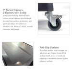 Heavy-Duty Rolling Utility Service Cart - 3 Shelves