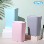 3 Pack Small Bathroom Trash Cans with Lids