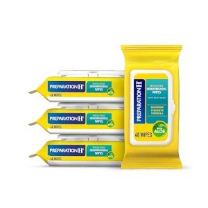 Flushable Wipes for Skin Irritation Relief - 48 Count