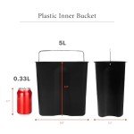 SunnyPoint 5L Step-On Trash Can for Any Room