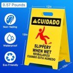 19'' Industrial Wet Floor Sign - 3 Pack