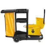 Janitorial Cleaning Cart with Mop Bucket & Cover