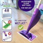 Microfiber Mop Pads for Swiffer WetJet - 48 Count