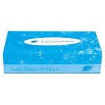 GEN Facial Tissue, 2-Ply, White, 100 Sheets