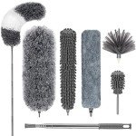7-Piece Microfiber Feather Duster with Extension Pole