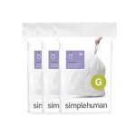 Simplehuman Custom Fit Drawstring Trash Bags, 60 Count