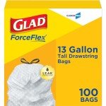 CloroxPro Glad ForceFlex 13 Gallon Trash Bags, 100 Count