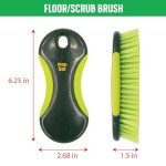 Pine-Sol Long Handle Scrub Brush Set, 5 Pieces