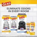 Glad Lemon Fresh Drawstring Trash Bags, 80 Ct