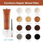 Furniture Repair Kit with 12 Wood Touch-Up Colors