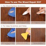 Wood Furniture Repair Kit - 34 Pieces, 12 Colors