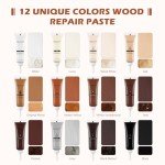 Furniture Repair Kit with 12 Wood Touch-Up Colors