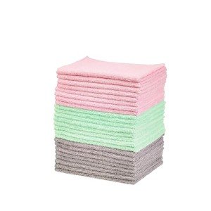Amazon Basics Microfiber Cleaning Cloths, 24-Pack