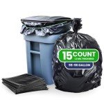 Heavy Duty Extra Large Black Trash Bags 15 Count