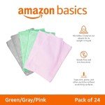 Amazon Basics Microfiber Cleaning Cloths, 24-Pack