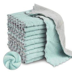 20 Pack Microfiber Dish Cloths - Super Absorbent