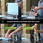 FlashDry Absorbent Pads - 50 Reusable, Wringable