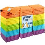 Microfiber Cleaning Cloths 150-Pack, Multi-Color Towels