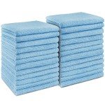 AIDEA Blue Microfiber Cleaning Cloths - 24 Pack
