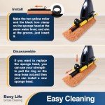 Yocada Extendable Sponge Mop for Floor Cleaning