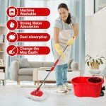 Pedal Spin Mop System with Extra Microfiber Refills