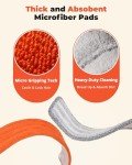 18" Microfiber Flat Mop with 4 Washable Pads