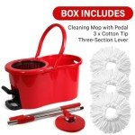 Pedal Spin Mop System with Extra Microfiber Refills