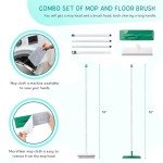 Floor Cleaning Mop and Bucket Set with Scrub Brush